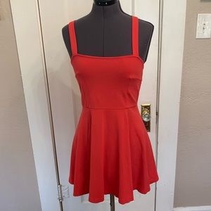 Boohoo petite square neck skater mini dress